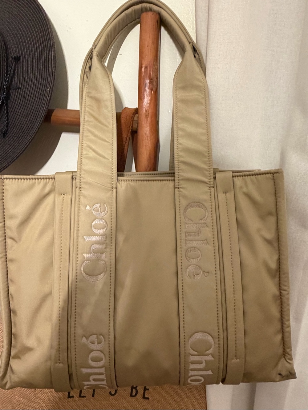 Chloé Medium Woody Nylon Tote